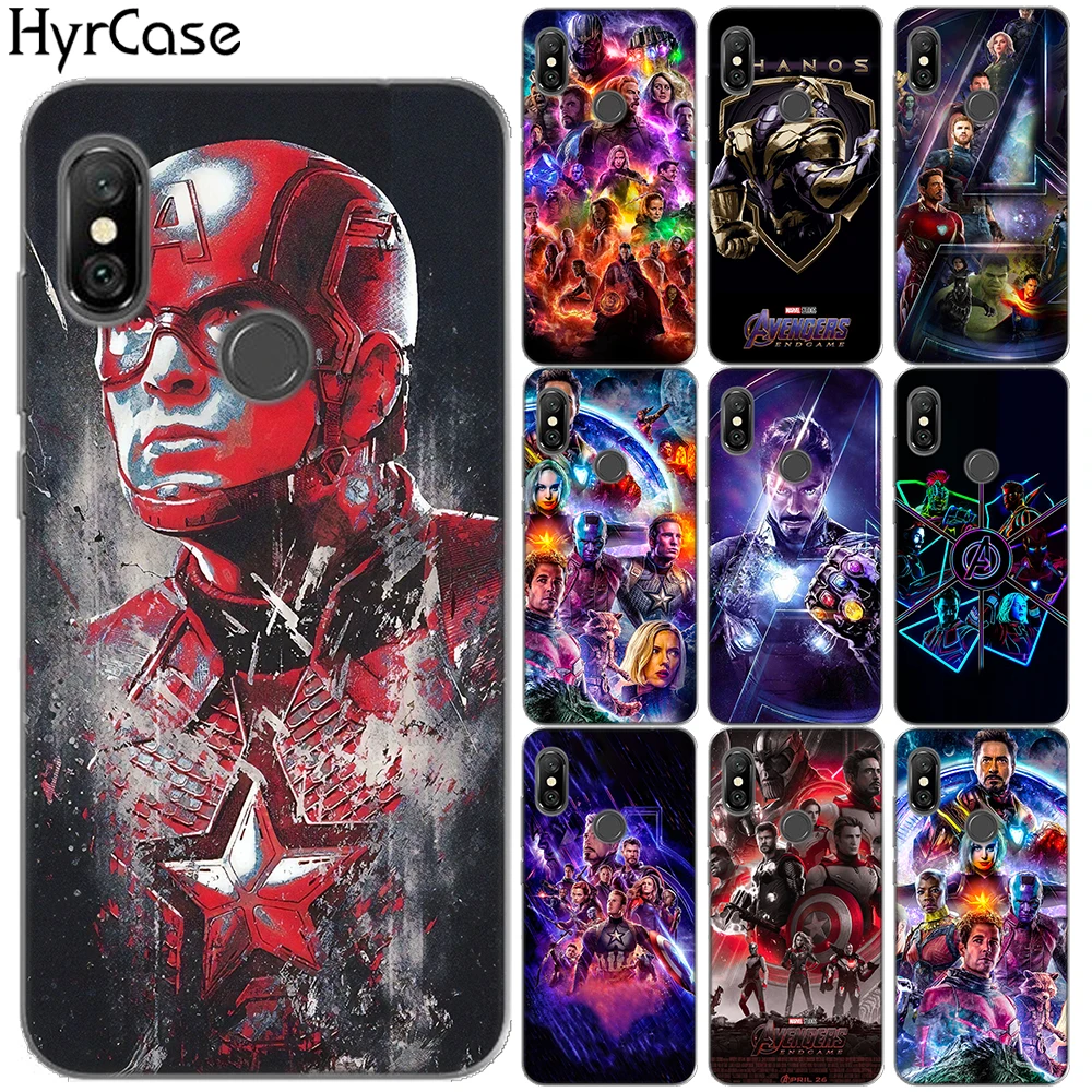 

For Xiaomi Mi A1 A2 8 Lite 9 Pocophone F1 5X 6X Cover Avengers Endgame Heros Soft TPU Case For Redmi 5 5A 6 Note 4 4X 5 6 7 Pro