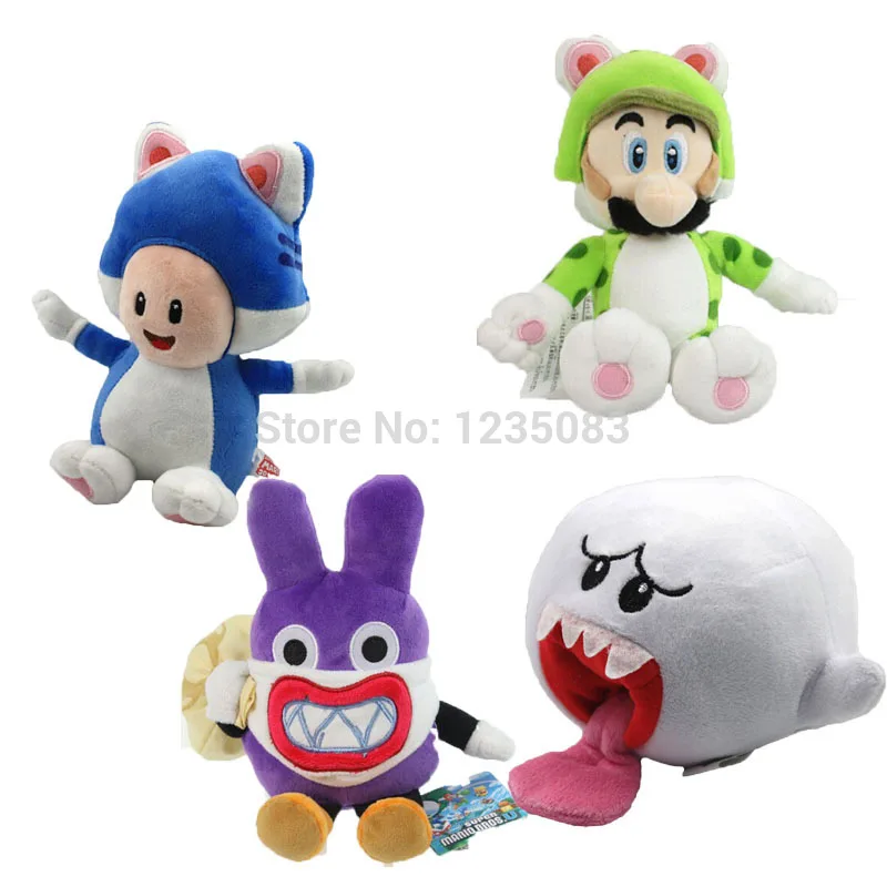 Cadeau De Poupee Animale En Peluche Super Mario World Chat De Lapin En Peluche Luigi 4 Pieces Aliexpress