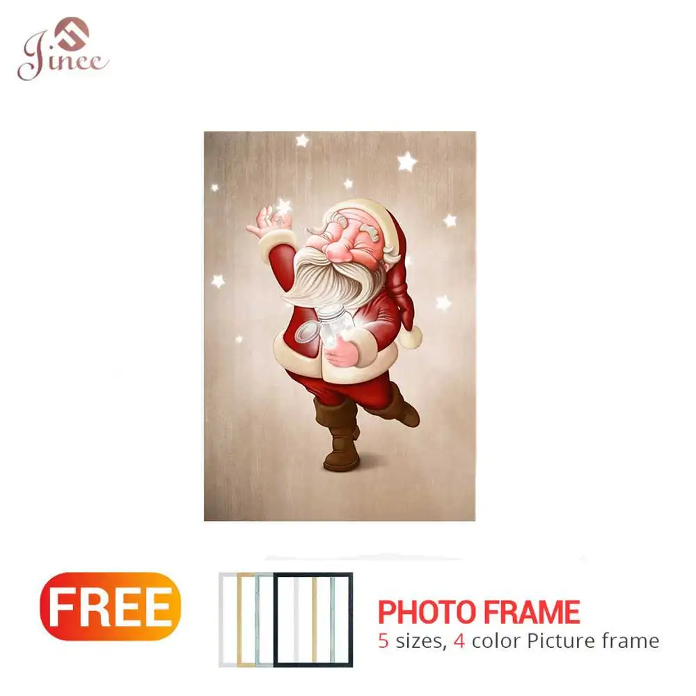DIY 5D Diamond Painted Santa Claus 3D Painting Cross Stitch Kits circular Diamonds Embroidery Christmas Present | Дом и сад