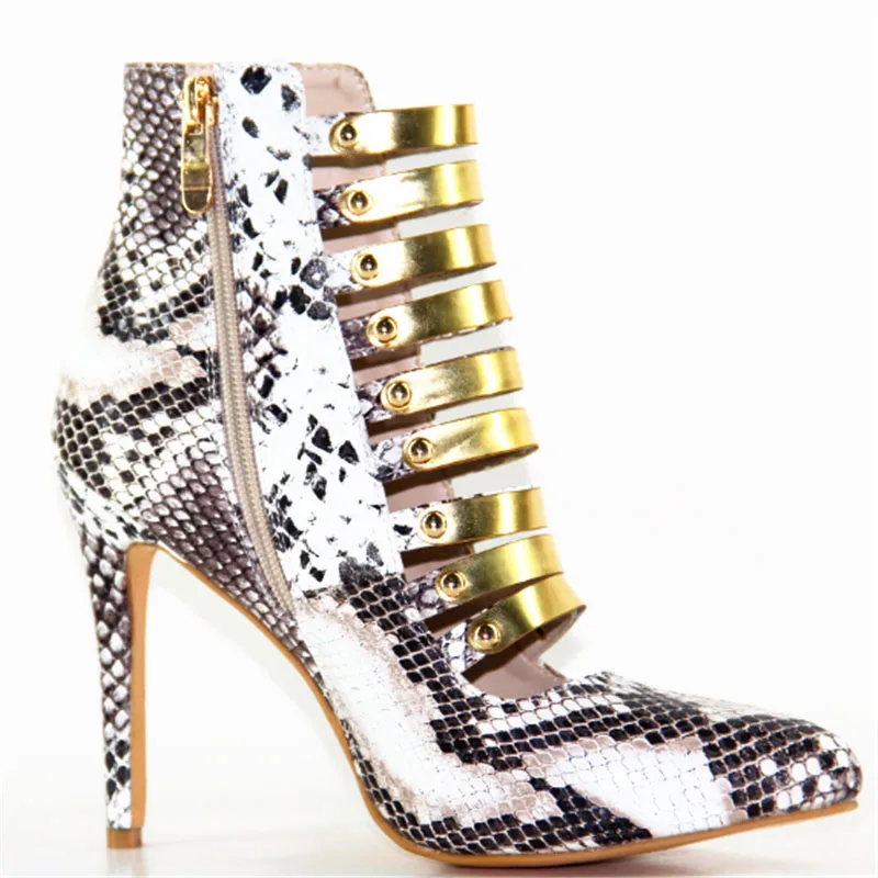 Original Intention Super Elegant Women Pumps Fashion Pointed Toe Thin Heels Pumps Popular Snake Shoes Woman Size 4-10.5