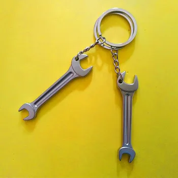 

30 Pcs Mini tool keychains wrench keyring Two ends spanner keychain metal keychain zinc alloy key ring creative keychain