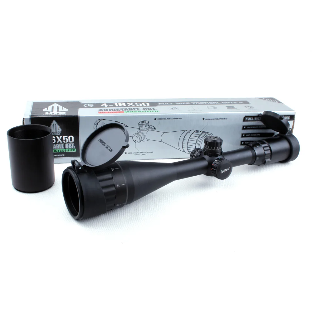 

LEAPERS 4-16X50 AOL Tactical Riflescope Fully Multi-coated Optical Sights Mil-dot RGB Illumination Hunting Rifle Scope with Ring
