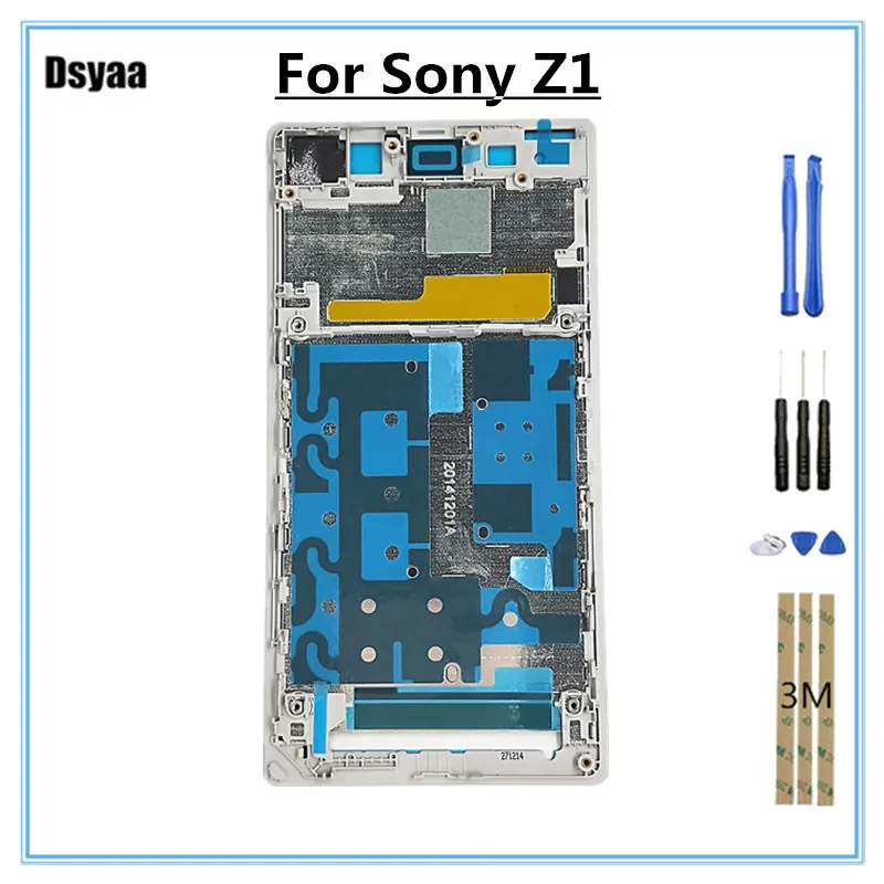 5.0 Inches for Sony Xperia Z1 L39 L39h C6903 C6902 Front Frame LCD Bezel Plate Housing Faceplate Chassis Cover Factory Price | Мобильные