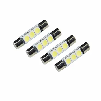 

4pcs 28mm 31mm Sun Visor Vanity Mirror Auto Festoon 3SMD 5050 LED Car Interior Dome Lamp Reading Bulb White Blue Ice Blue