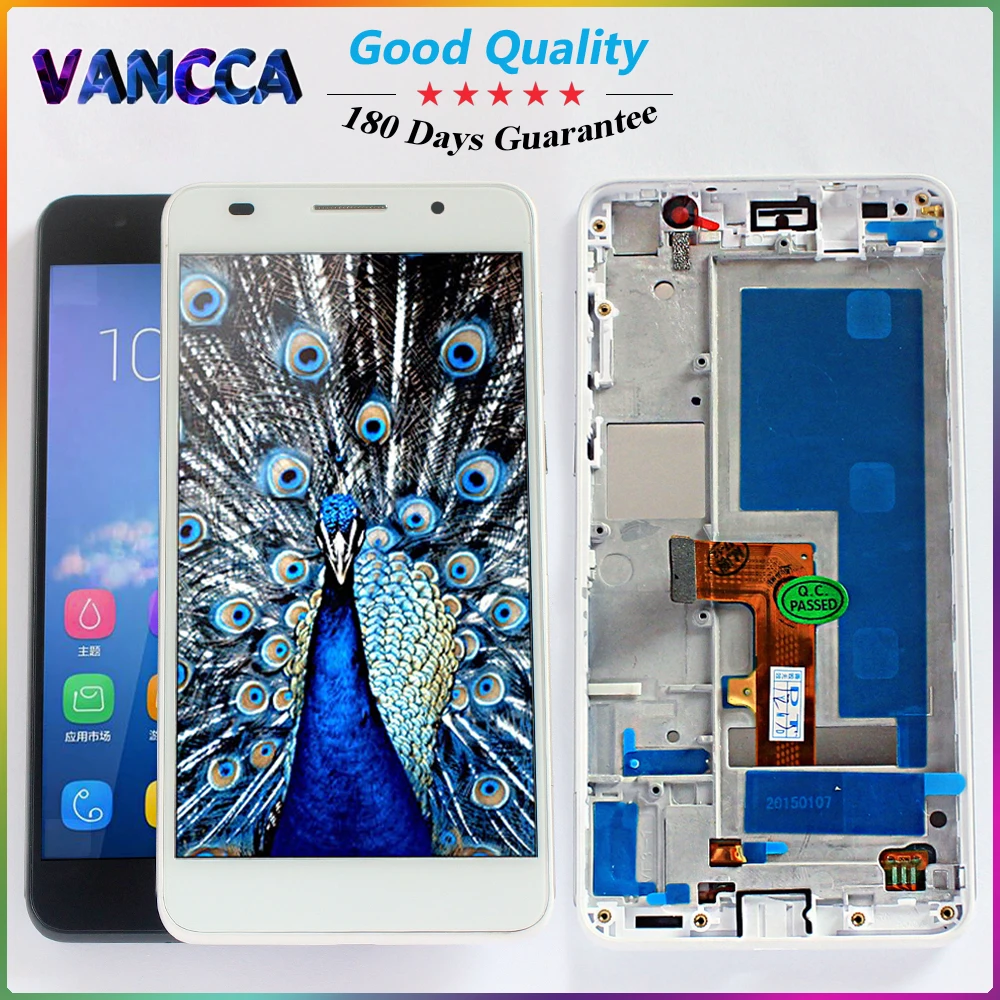 Vancca 5.0 inch LCD Display For Huawei Honor 6 H60-L02 H60-L12 H60-L04 Digitizer Touch Screen Glass Panel Assembly Frame Tools | Мобильные
