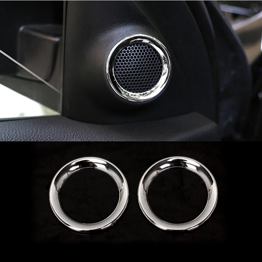 

Chrome ABS Speakers Front or Tail Door Bright Rings Cover for Jeep Grand Cherokee 2011-2014 Cover Trim Car Accessories