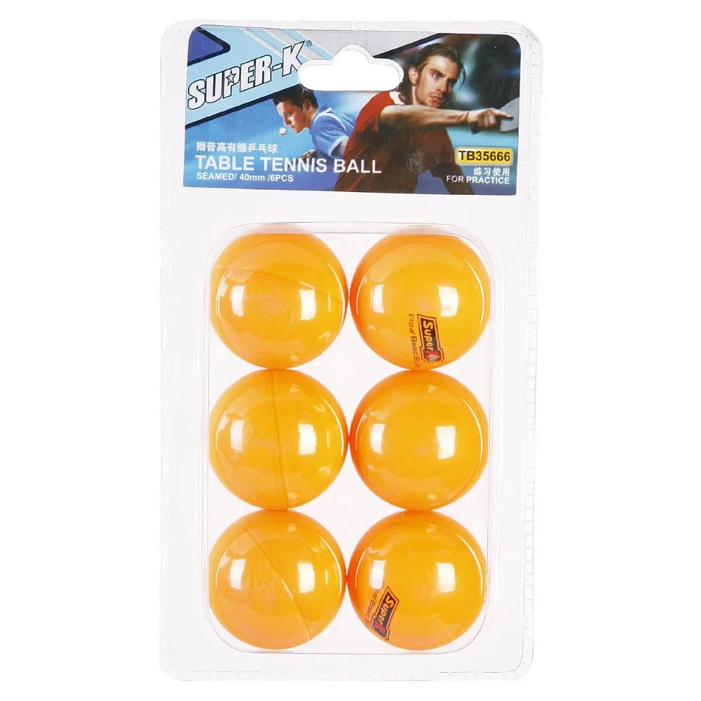 6pcslot Seam 40mm Practice Table Tennis Balls Tough Sports Entertainment Ping Pong Ball