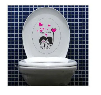 Cute Home Wall Decor Pink Hearts And First Love Couple Welcome Toilet Sticker Stickers Bullet Sticker Home Decorsticker Motorcycle Aliexpress