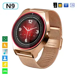 Смарт-часы N9 V9 плюс металлический ремешок Bluetooth наручные Smartwatch Поддержка Sim карты памяти Android и IOS часы нескольких языков PK Y1 KW18