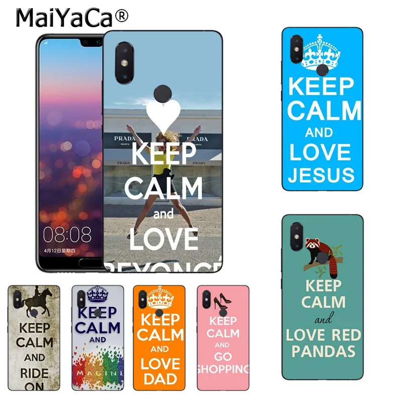 Мягкий чехол MaiYaCa из ТПУ с надписью Keep Calm and Love Beyonce для xiaomi mi 8se 6 note2 note3 redmi 5 plus note 4