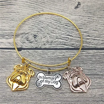 

Trendy New English Bulldog Bangles Cute English Bulldog Dog Bangles Bracelets Fashion Animal Pet Jewellery