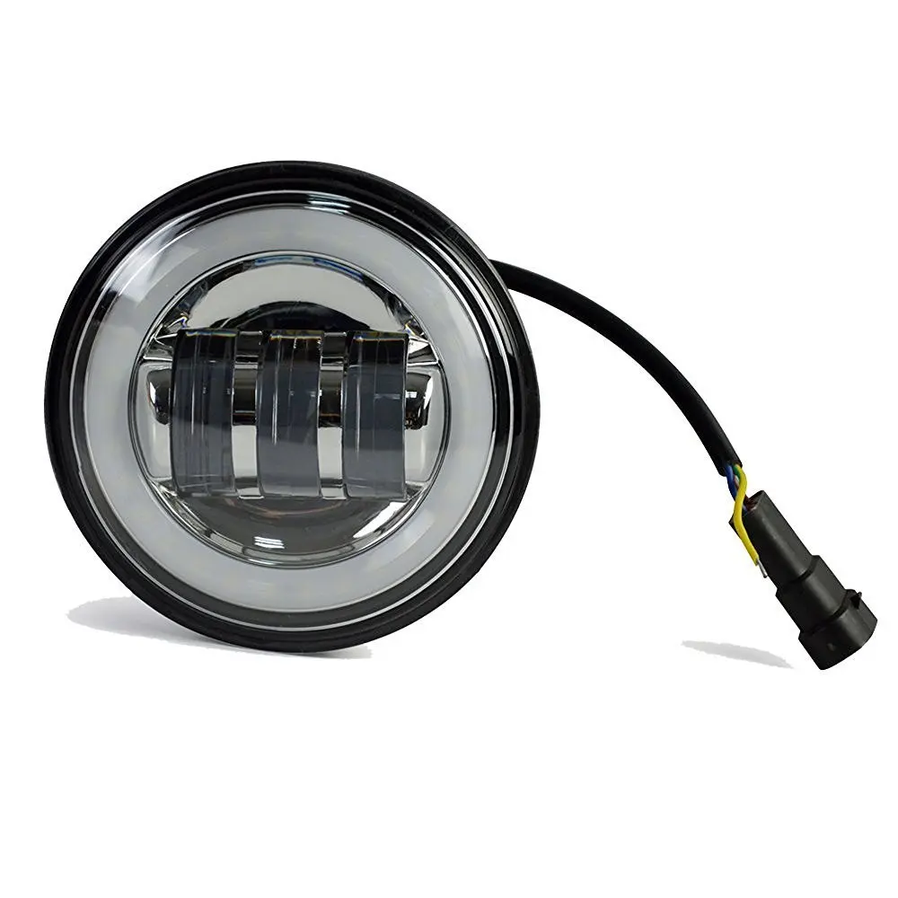 4.5 Inch 30W Black LED Auxiliary Passing Spot Lights for Harley-Davidson Motorcycles Fog Lighting  (8)