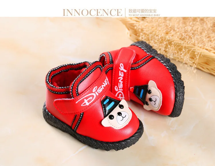 Детская обувь Neue Baumwolle Rutschfeste Verdickung Leder Kinder Schuhe Stiefel Botas Bottine; зимняя обувь для девочек в европейском стиле; Размеры 22-27 Yxx