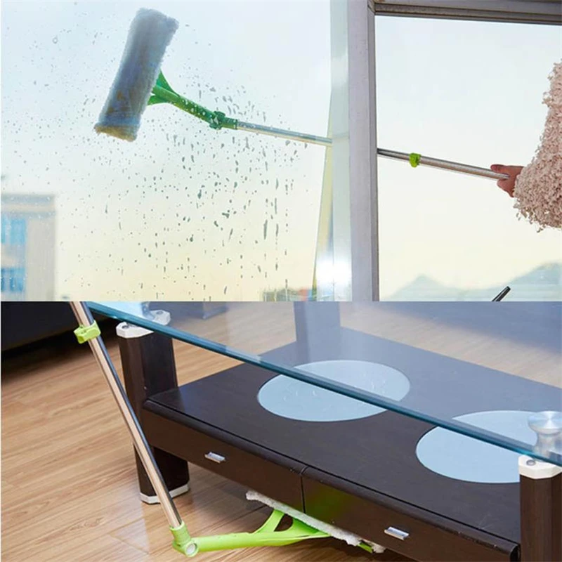Telescopic Foldable Handle Cleaning Glass Sponge Mop Cleaner Window Extendable multi-function Wear-resistant Creative C0419#30  08