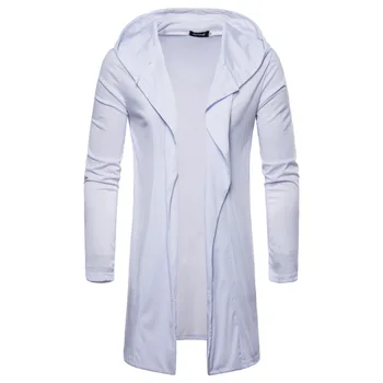 

Nice Fashion Men Long Style Hooded Cardigan Cape Coats Casual Male Long Sleeved Jacket Coats Men European Size M-2XL