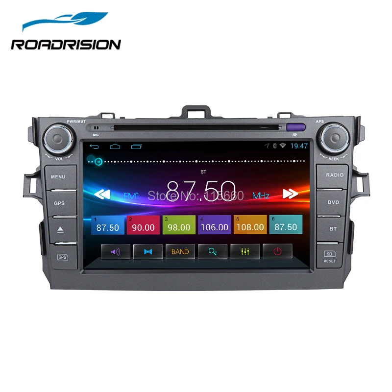 Автомобильный DVD плеер RoadRision 8 &quotAndroid 6 0 для Toyota Corolla 2007 2011 Bluetooth gps навигация радио