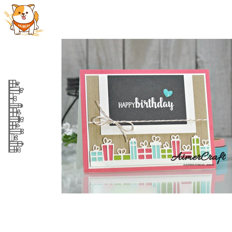 

Gift Present Strip Metal Cutting Dies Scrapbooking Stencil for DIY Paper Card Decorative Embossing Die Cut Craft Dies New 2019