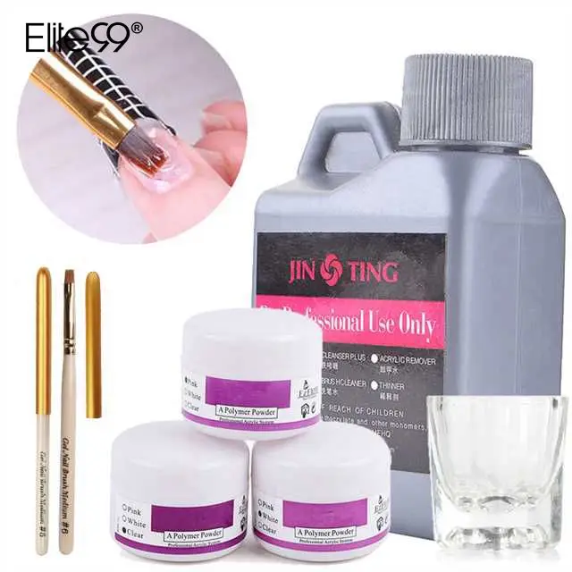 Elite99 Acrylic Liquid&Powder Crystal Nail Polymer Nail Art Tips Builder Pen Crystal Cup Tools Acrylic Powder The Whole Sets Elite99 Acrylic Liquid&Powder Crystal Nail Polymer Nail Art Tips Builder Pen Crystal Cup Tools Acrylic Powder The Whole Sets