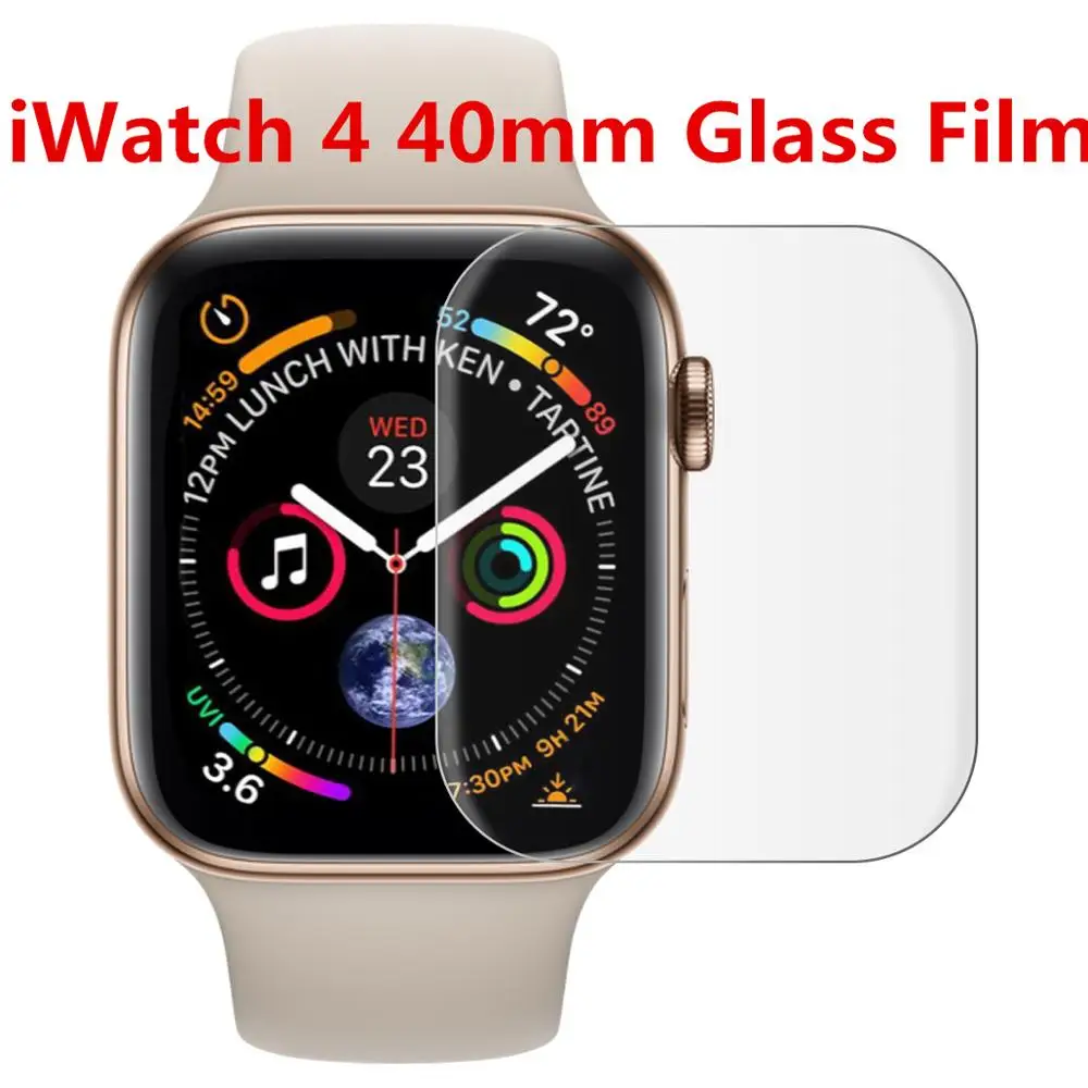 Для Apple iWatch Series 4 5 44 мм чехол iWatch Повседневная жизнь водонепроницаемые часы ударопрочный ремешок для часов спортивный чехол серия 4 5 40 мм - Цвет: iWatch 40mm Glass
