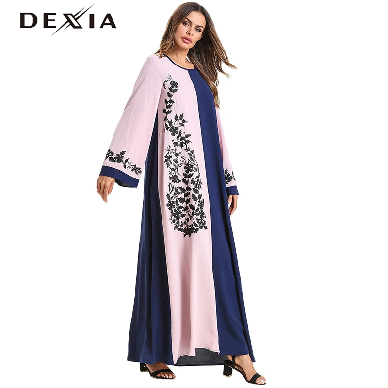 Dexia платье с длинными рукавами и цветочным принтом длинное Boho Vadim свободное Jurk