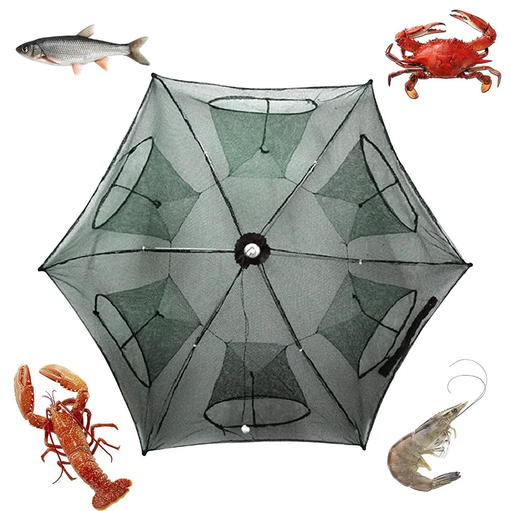 

Automatic Fishing Net Shrimp Cage Nylon Foldable Crab Fish Trap Cast Net Cast Folding Fishing Network Mesh Trap