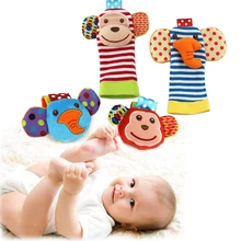 1 par Infantil macias handbells mão alça de pulso chocalhos brinquedos do bebê bebe chocalhos/meias pode fazer o som do bebê da menina do menino caçoa o presente toy