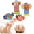 1 par Infantil macias handbells mão alça de pulso chocalhos brinquedos do bebê bebe chocalhos/meias pode fazer o som do bebê da menina do menino caçoa o presente toy