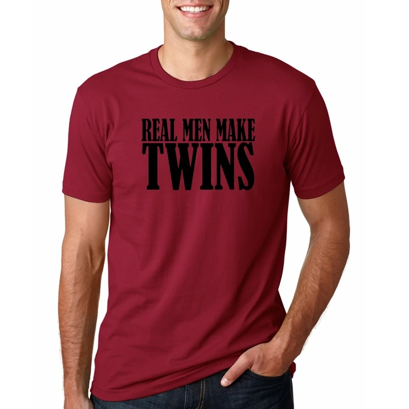 Реальный Для мужчин сделать близнецов брендовая футболка Веселая отца, чтобы быть папа Футболка Подходит для беременных; Папа бренд Для мужчин футболка