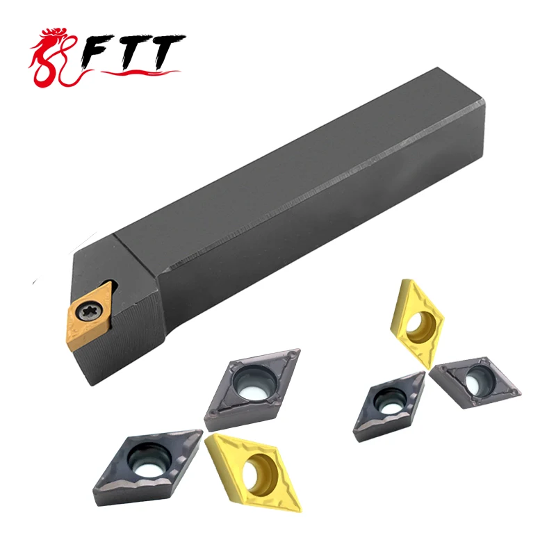 

10pcs DCMT070204 Carbide Inserts+ 1pcs SDJCR1212 SDJCL1212H07 SDJCR1010 turning tool bit Metal Lathe Cutting Tool Set