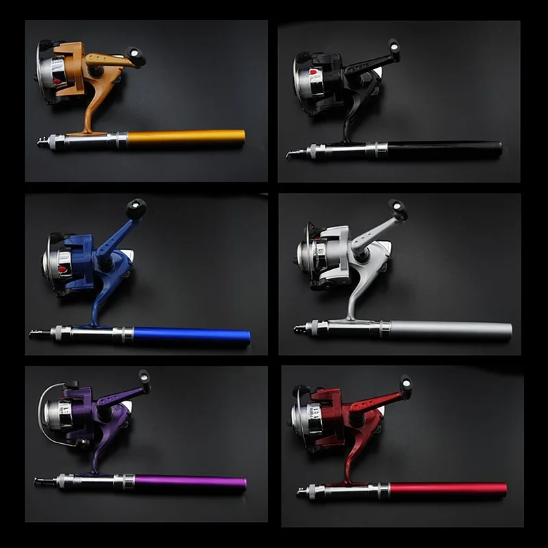 

Mini Fishing Rod Combo Portable Pocket Fly Ice Fishing Rod 1m Pen rod with Spinning reel and line