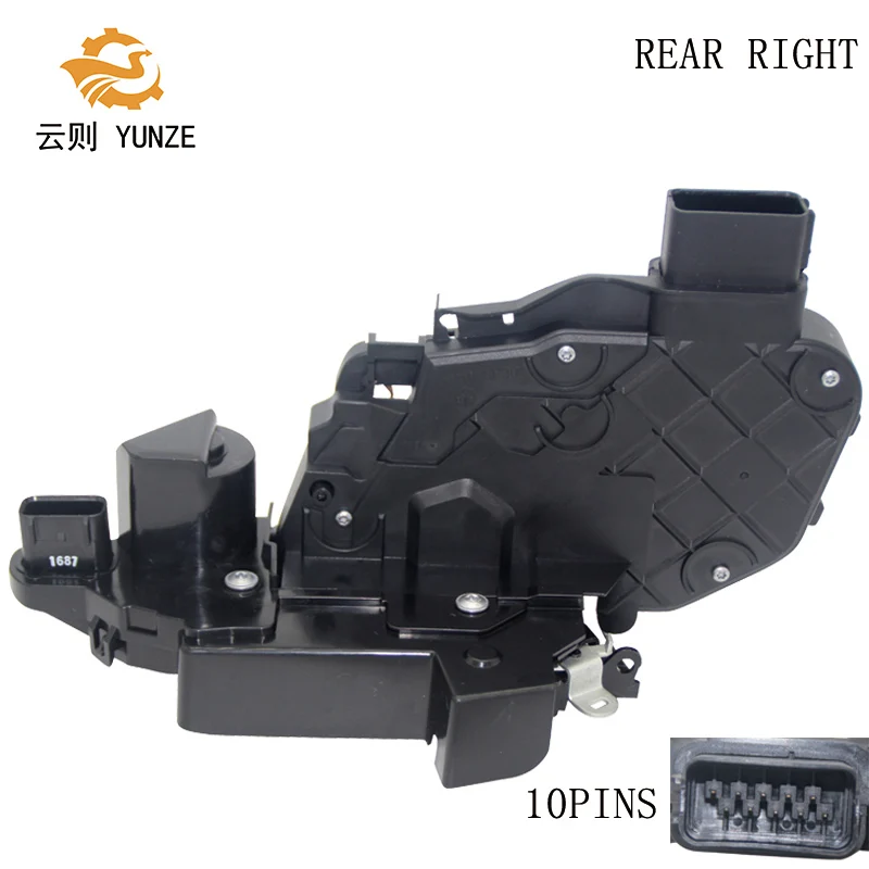 REAR RIGHT 4 шт. Передняя Задняя Левая Правая боковая дверная защелка механизм замка привод для LAND RANGE ROVER SPORT EVOQUE DISCOVERY 4 2010 - Цвет: REAR RIGHT