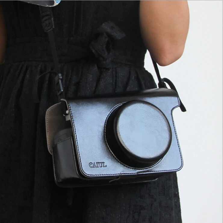Чехол сумка из искусственной кожи на ремне для Fujifilm Polaroid Instax Wide 300 винтажный