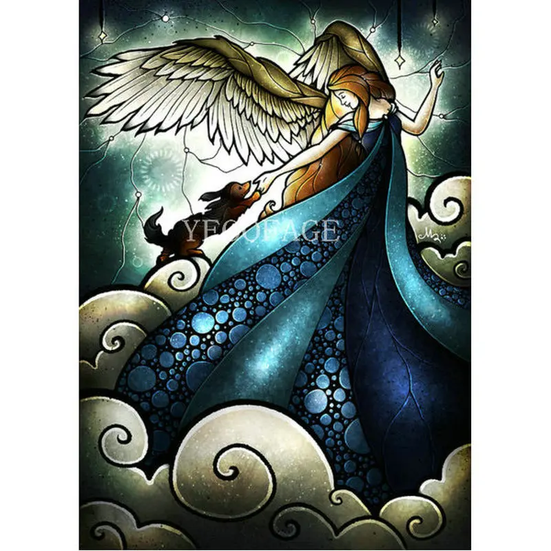 

5D DIY Diamond Painting Cross Stitch fairy Crystal Needlework full square Diamond Embroidery pattern resin drill mosaic