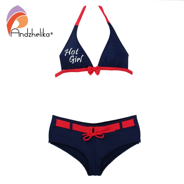 Andzhelika bikini купальник бикини для девочки AK8007 - Цвет: Deep blue