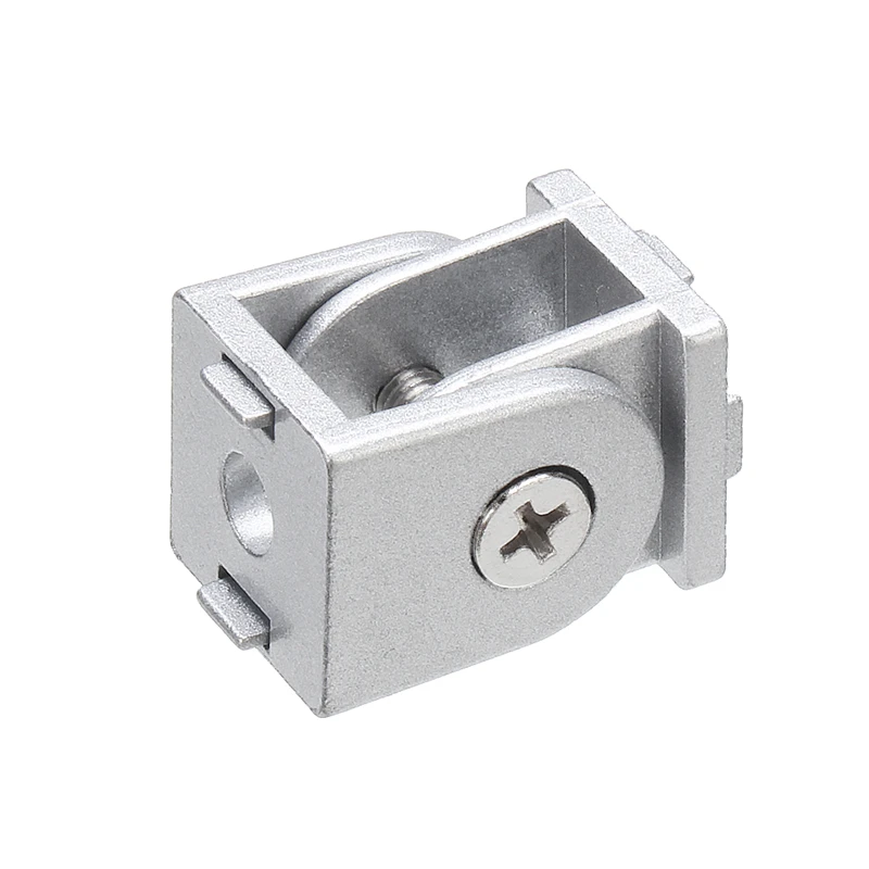 

Silver Movable Hinge Industrial Aluminum Extrusions Fittings Arbitrary Angle Connector for 2020 Aluminum Profiles