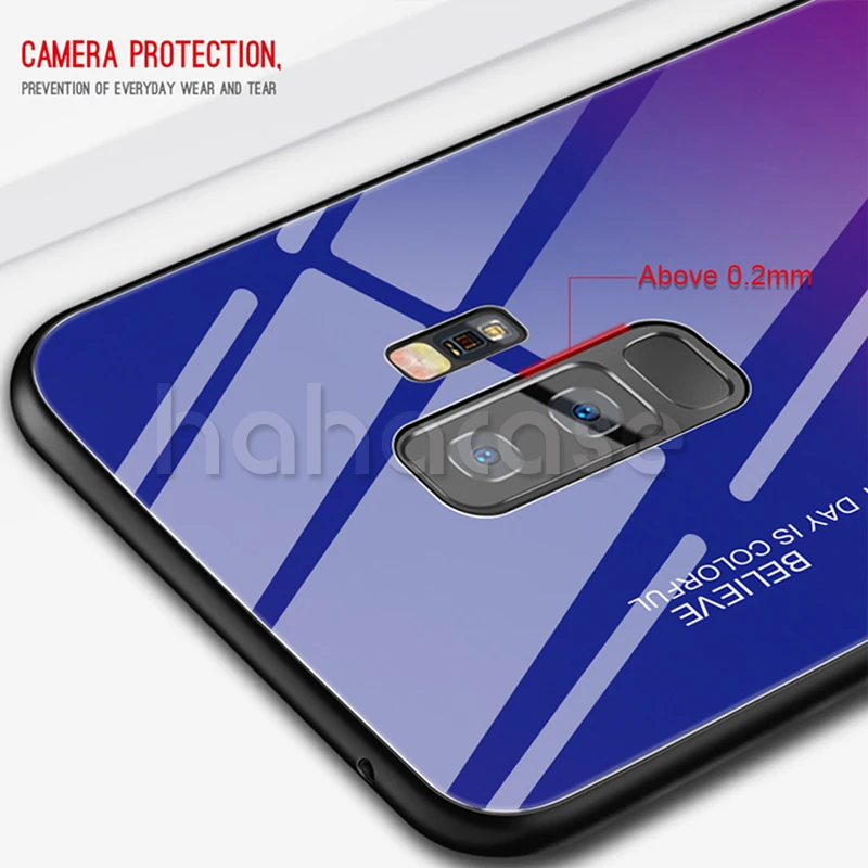 50 шт. закаленное Стекло края из ТПУ чехол для samsung S10 5G E S9 S8 Plus Note 10+ 9 8 A90 A70 A60 A40 A30 A10 M20 M10 градиентный чехол