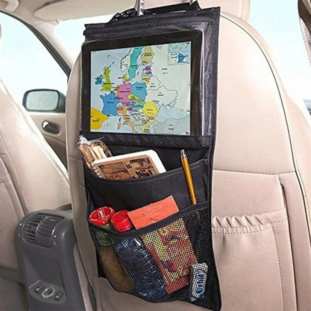 holder for your mobile phone Multi-Pocket Hanging Car Seat Back Storage Organizer Bag Holder for iPad Tablet