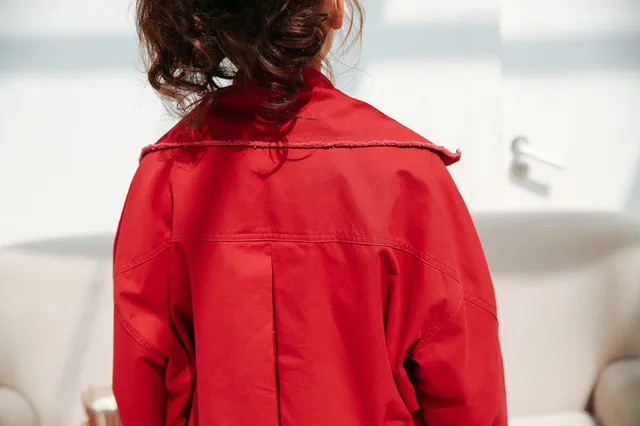 2018 Autumn New Women Denim Jackets Korean Chic Lace-Up Long Sleeve Jean Coats Woman Red Basic Short Jacket Coat 1