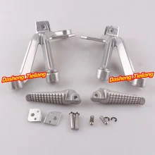 Aluminum Alloy Passenger Rear Foot Pegs Footrest Brackets for Suzuki GSXR 1000 03 04 Motorcycle Spare