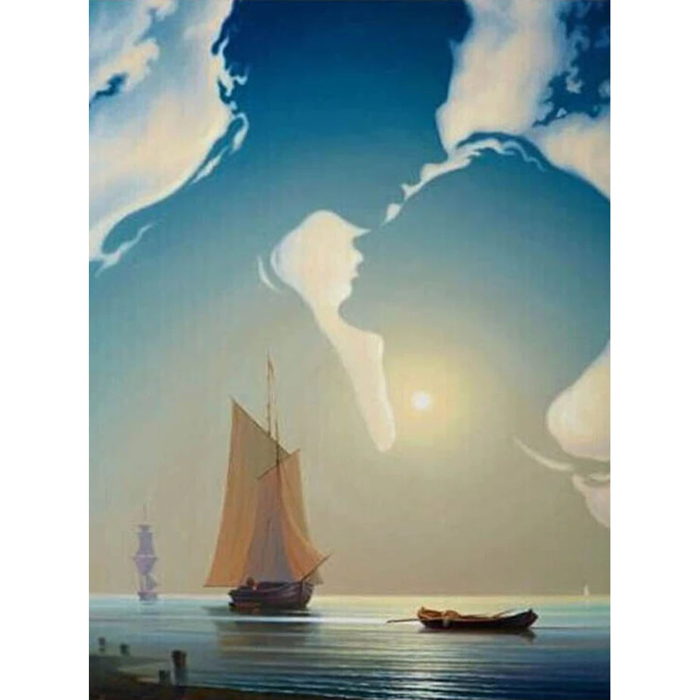 

BAISITE Frameless DIY Oil Painting Pictures By Numbers On Canvas Wall Pictures Wall Art For Living Room Home Decoration s009