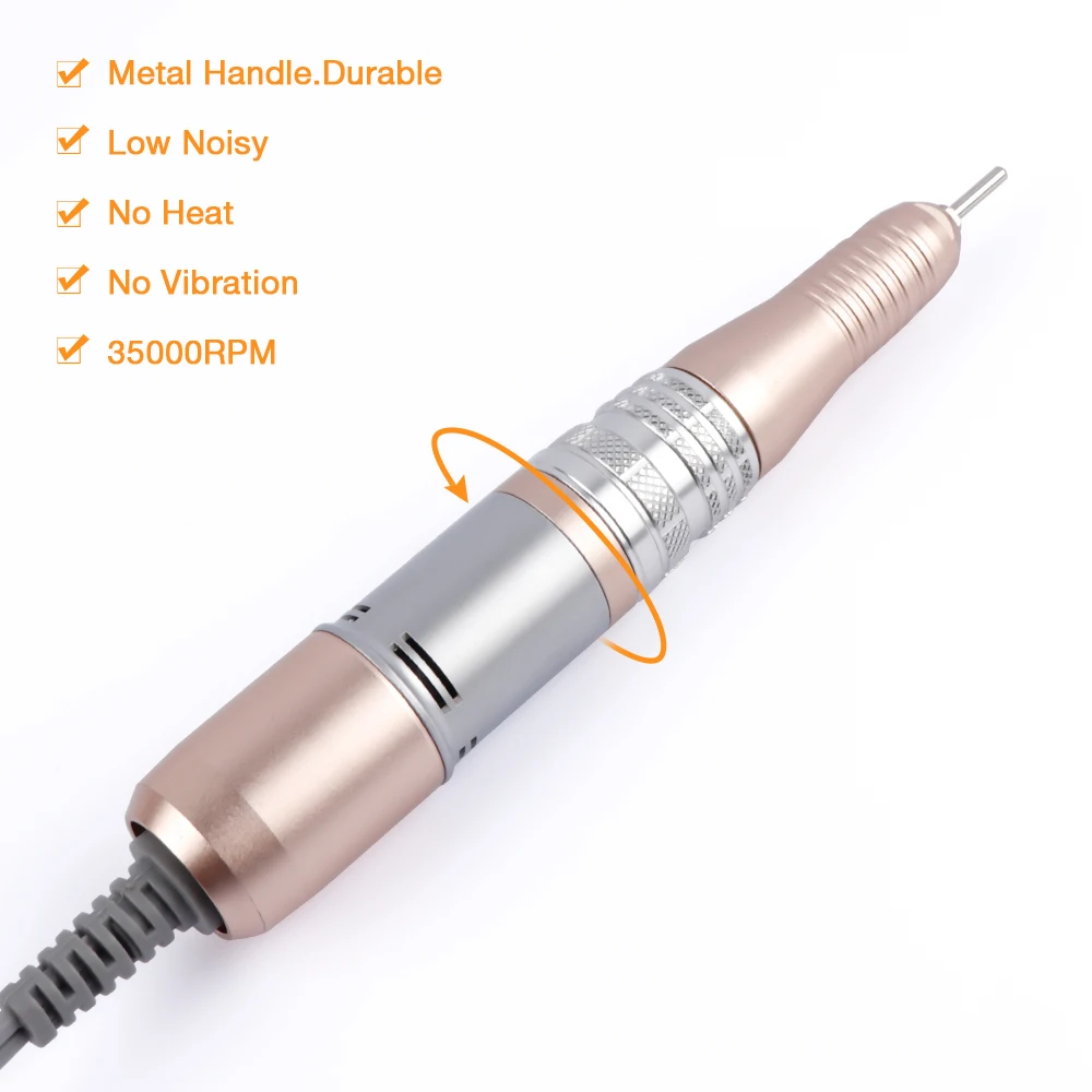 Elétrica do Pedicure do Unha da Broca Cerâmico dos Bocados de Broca do Prego w para o Polonês do Gel da Arte do Unha com Conjunto Máquina 35000 Rpm 65 9 Brocas elétricas p/ manicure e acessórios