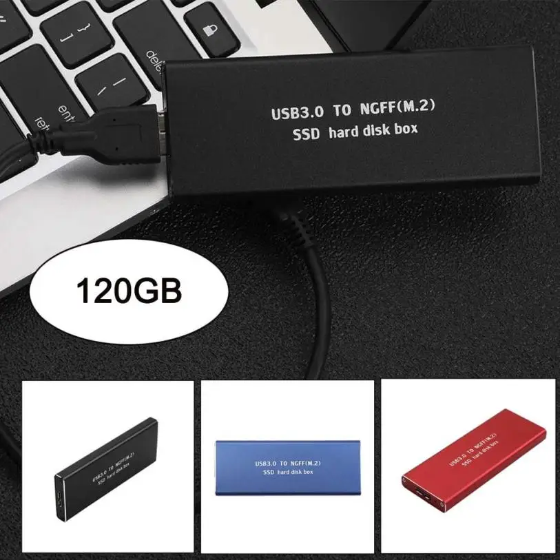 

USB Flash Memory Card 3Color USB 3.0 To M.2 120GB Mobile Hard Disk Flash Disk U Disk Read:320MB/S,Write:300MB/S 18Jun11