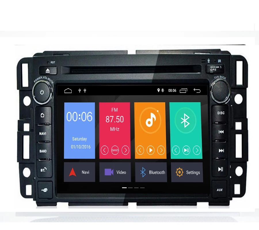 Flash Deal 7" 2 Din Android 9.1 4 Core 1024*600 Car Radio For GMC Yukon Acadia Tahoe 2007-2012 Car Multimedia Player Audio Stereo 2