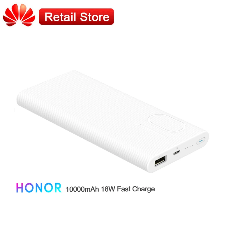 HONOR power Bank 2 18 Вт Быстрая зарядка 10000 мАч usb type A/type C Выход 5V2A 9V2A светодиодный свет для