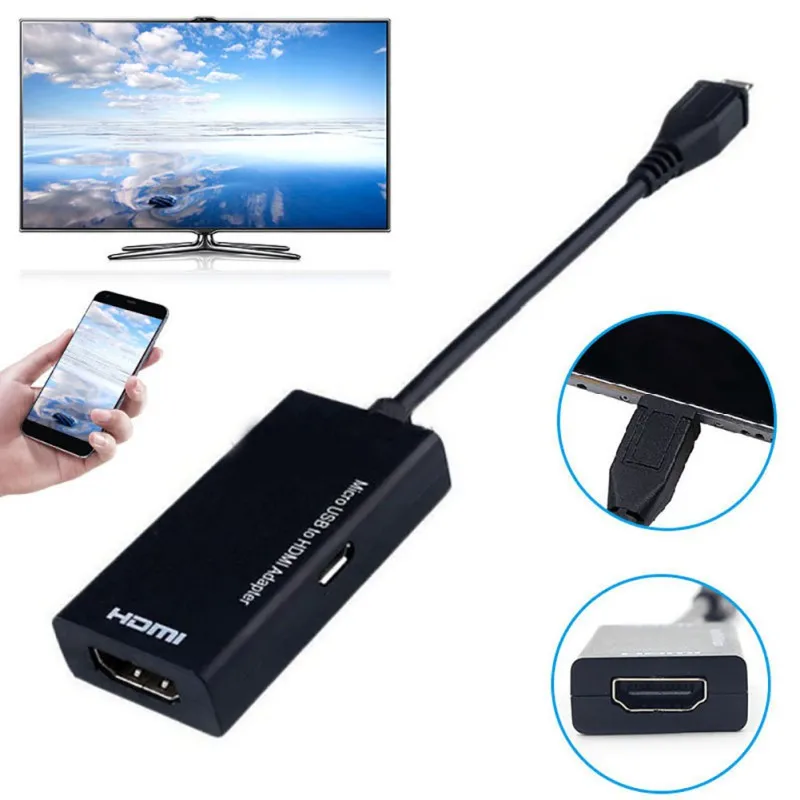 Кабель адаптер Micro USB HDMI HDTV конвертер 1080P HD аудио кабели для Samsung Huawei Android Phone