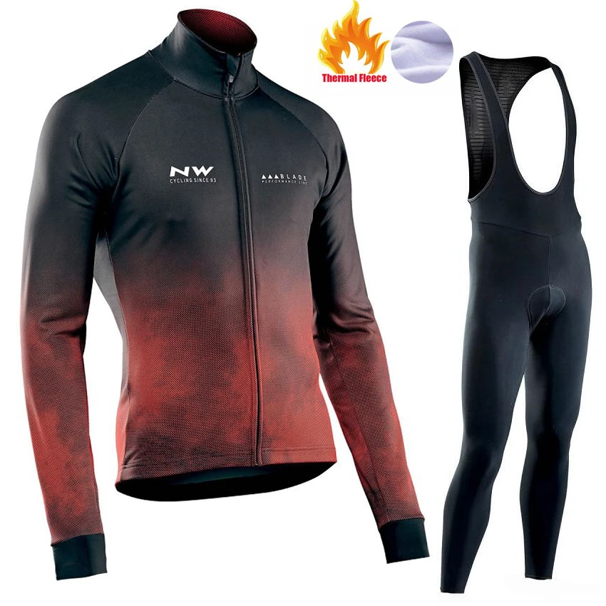 NW 2019 Winter thermal fleece Cycling Clothes Northwave men