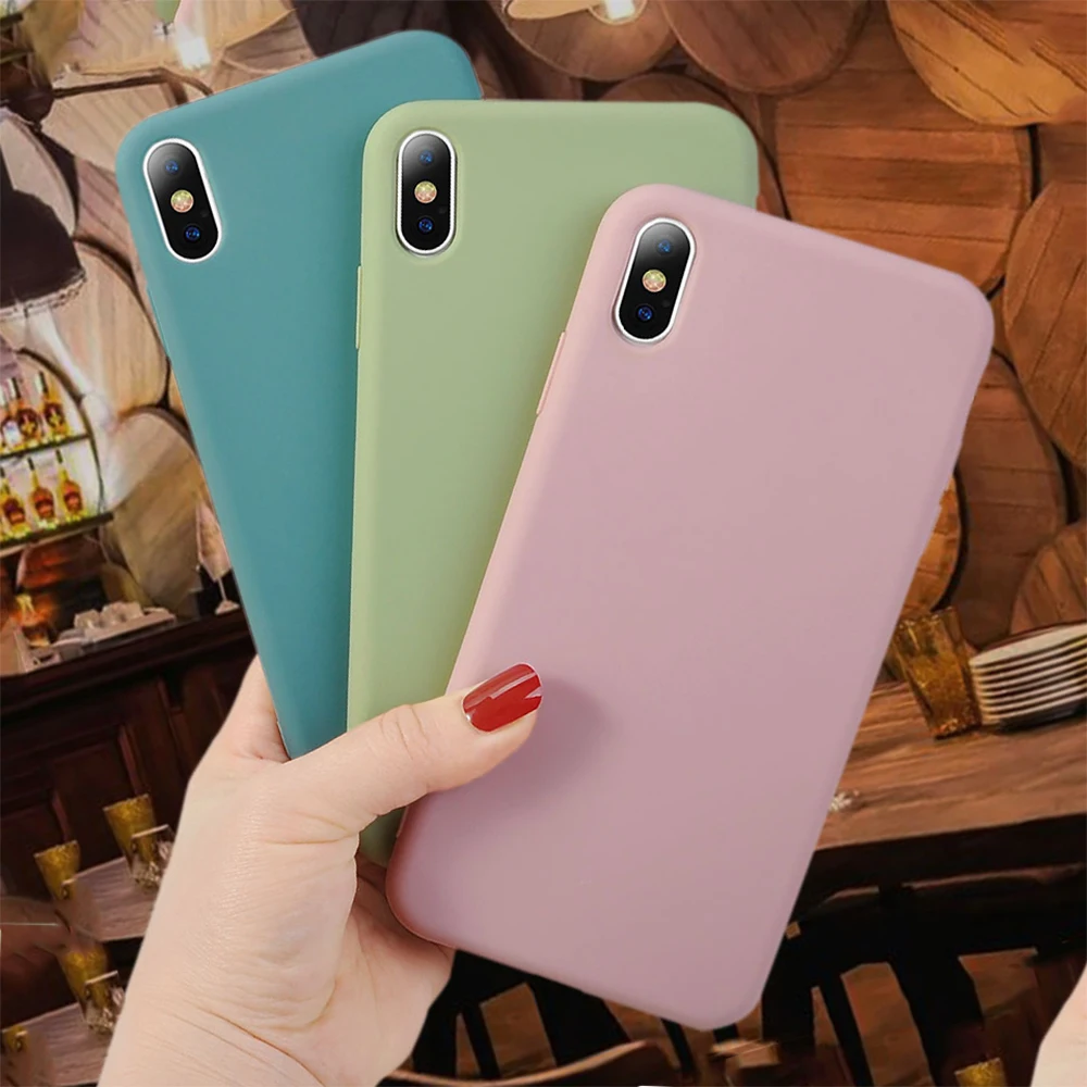 

Candy 360 Full Cover Cases for iPhone 6S 6 S X Soft Silicone for iPhone 8 Plus Case TPU back for iPhone 7 8 Plus Case Fundas