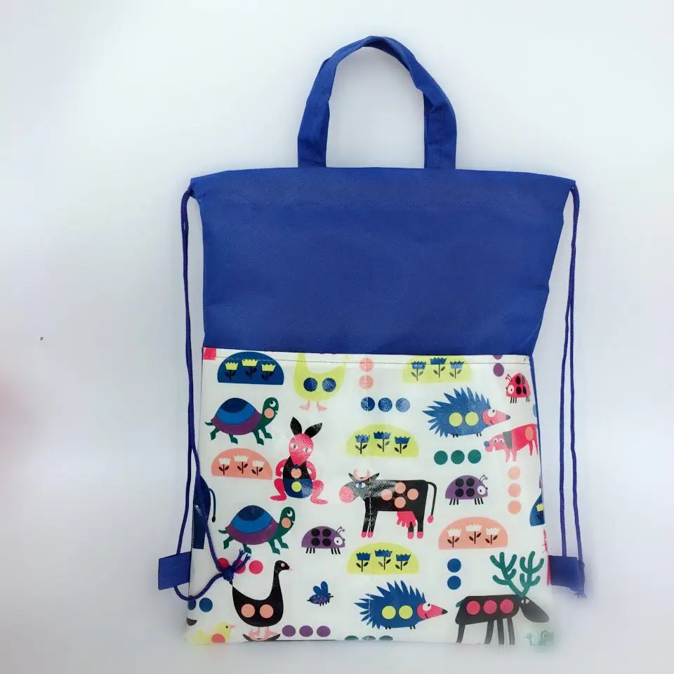 children's school bag garden backpack gmy school non-woven string shoe bag for boys and girls kids birthday party gifts zoo animal sweetheart backpack toddler pouch non woven string shoe shourlder school bag for boy and girls birthday party gift