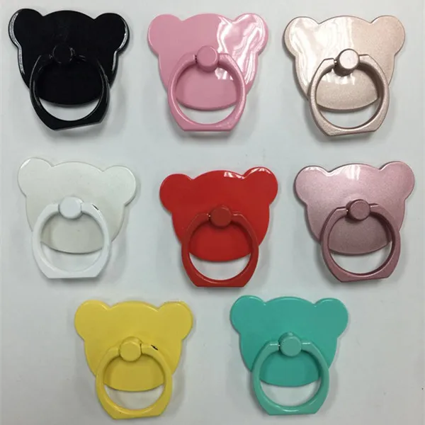 For iPhone Samsung Smart Phone GPS MP3 Car Mount Stand New 360 Degree Plastic Finger Ring Bear Pattern Mobile Phone Ring Holder For iPhone Samsung Smart Phone GPS MP3 Car Mount Stand New 360 Degree Plastic Finger Ring Bear Pattern Mobile Phone Ring Holder