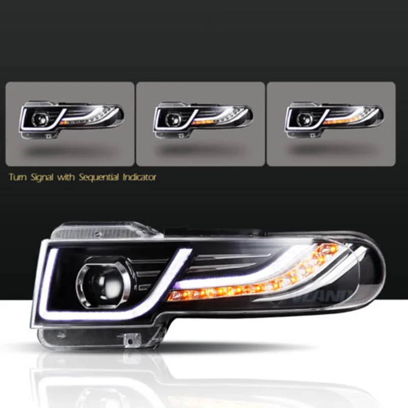 1Pair Car HID Xenon Projector Headlight For Toyota FJ Cruiser Head Lamp 2007-2014 LED Headlight + Tail Light + Grille FJ Cruiser